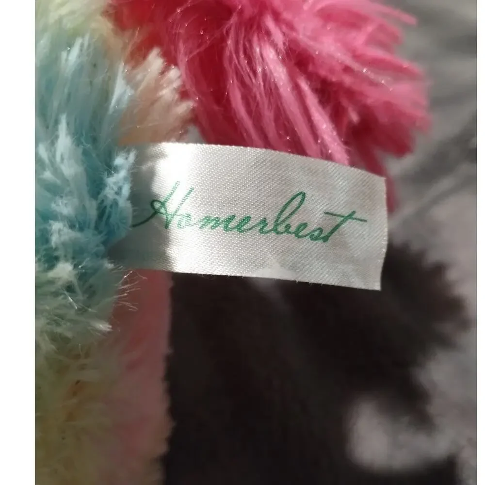 Homerbest Pastel Multicolor Tie Dye Unicorn Stuffed Animal Plush